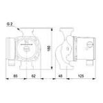 "Grundfos UPS 25-80-180 circulating pump image."