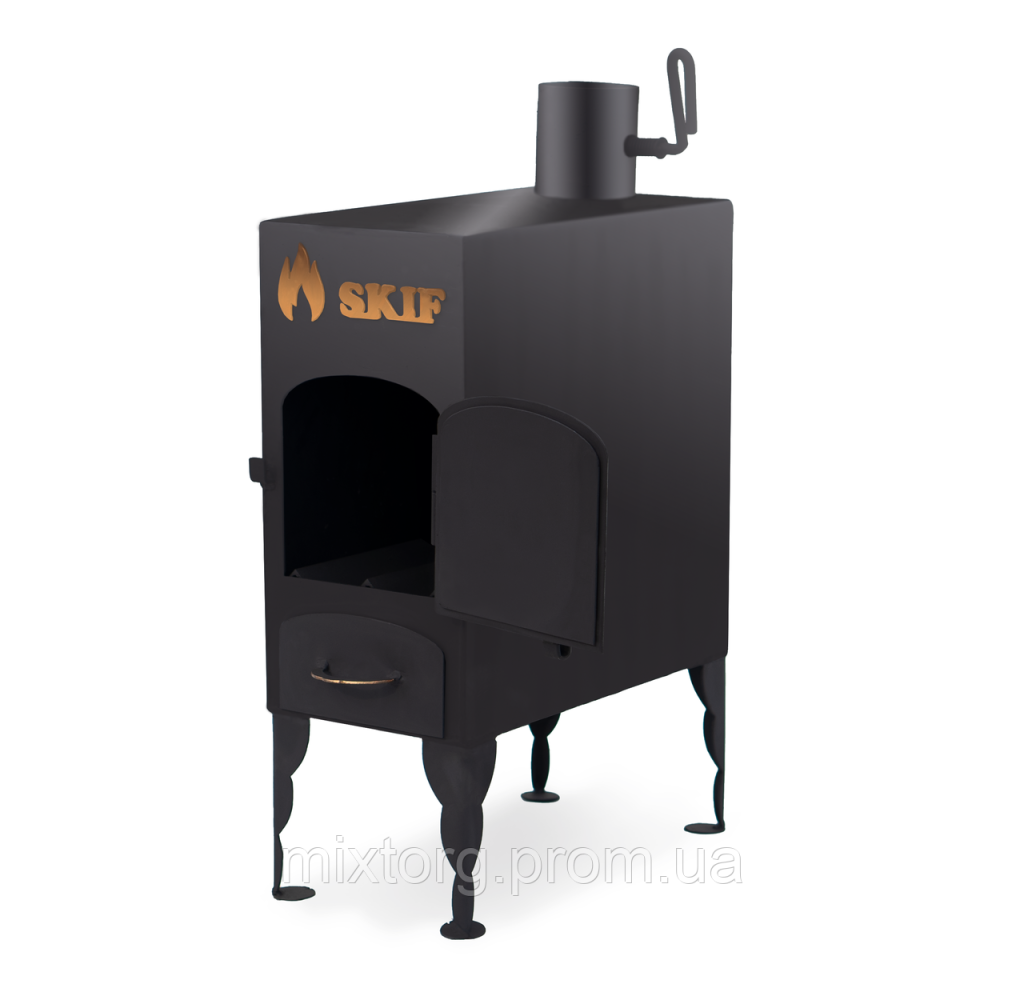 Піч дров'яна буржуйка Скіф 50 в інтер'єрі.