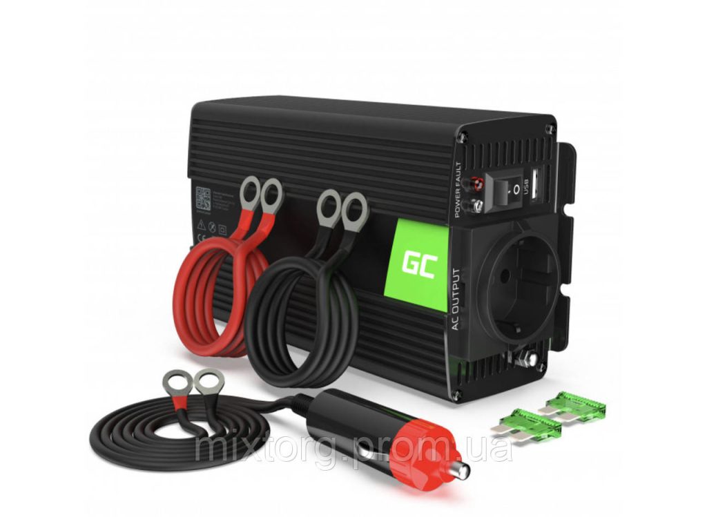Перетворювач напруги інвертор Green Cell 12 V 230 V
