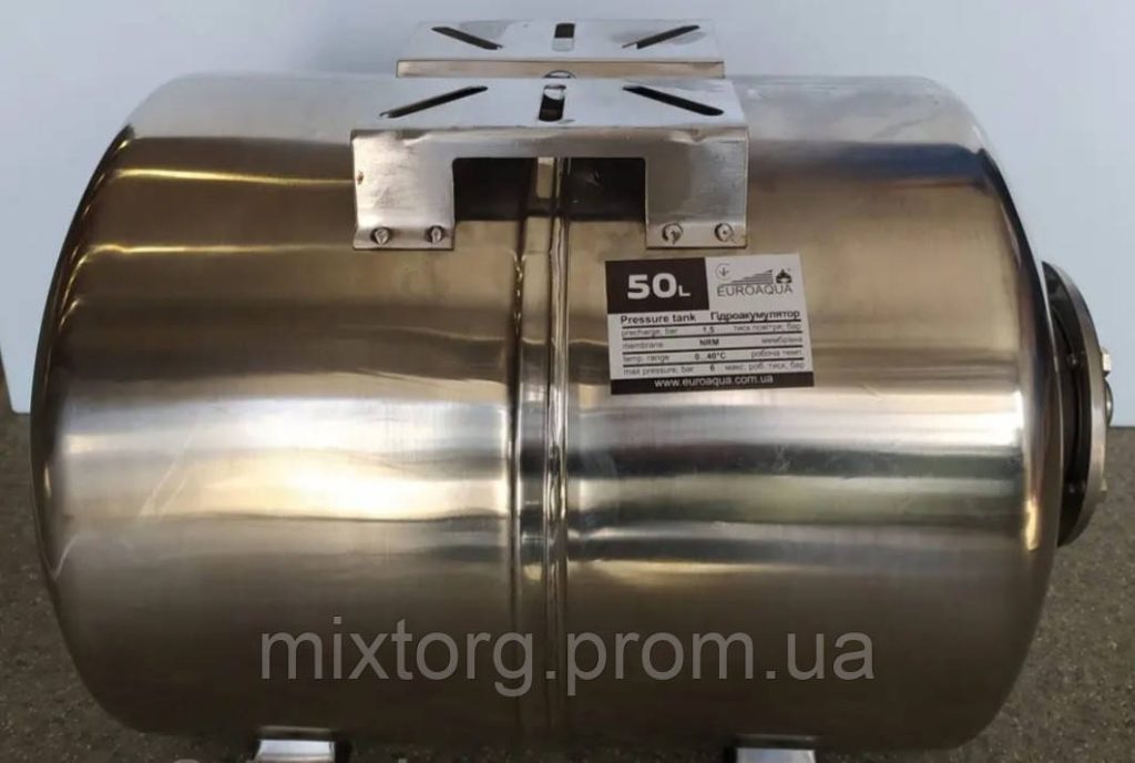 Гідроакумулятор EUROAQUA 50 л неіржавкий