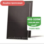 Сонячна панель 515Вт Jinko Solar Tiger Neo JKM515N-54HL4M-BDV N-type TOPCon Bifacial двостороння